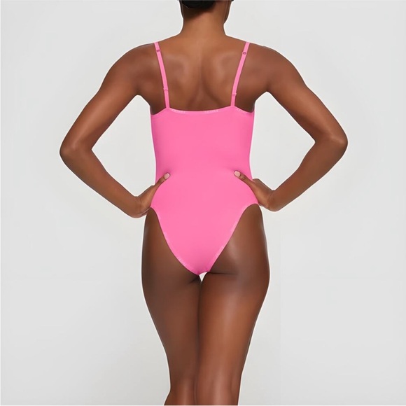 SKIMS COTTON LOGO BODYSUIT PINK SIZE 4X - Picture 2 of 11